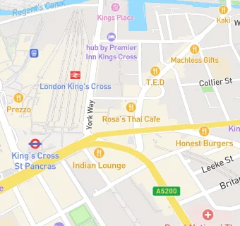 map for Camino Kings Cross