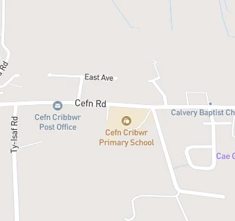 map for Cefn Cribwr Primary School