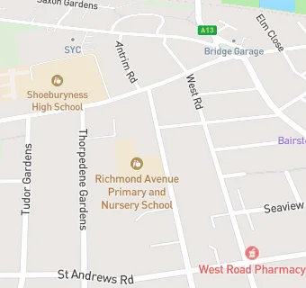 map for Richmond Avenue Junior School