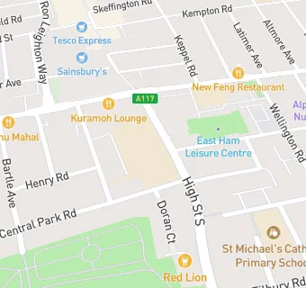 map for Newham College of Further Education