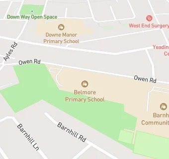 map for Belmore Children's Centre, Nursery and Primary School