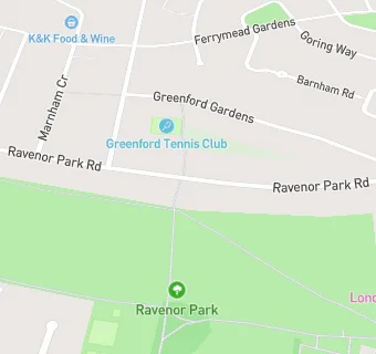 map for Greenford Tennis Club