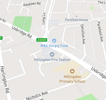 map for Hillingdon Primary School Breakfast Club