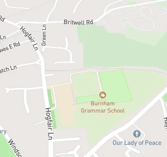 map for Burnham Grammar School