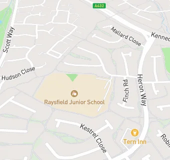 map for Raysfield Infants' School