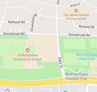 map for Jo Richardson Secondary School