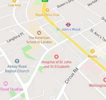 map for St Johns Wood Medical Practice