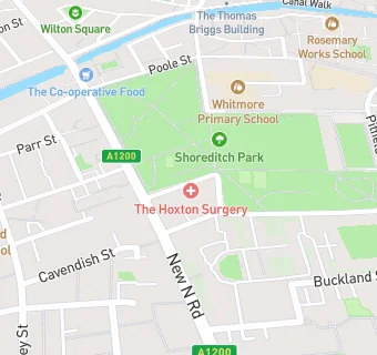 map for Shoreditch Park Surgery