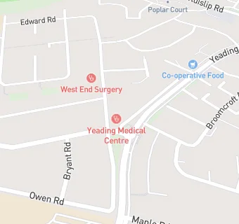 map for Yeading Medical Centre