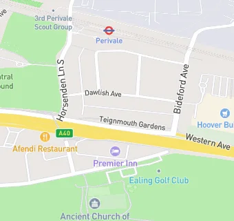 map for Perivale Dental Practice