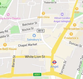 map for Islington Town House