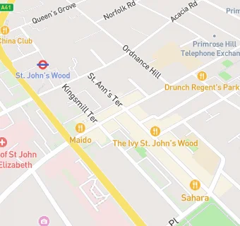 map for Chucs St Johns Wood