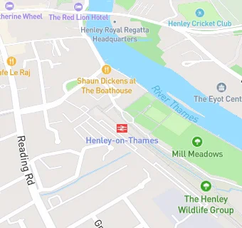 map for Henley-on-Thames Bowling Club