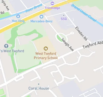 map for West Twyford Primary School