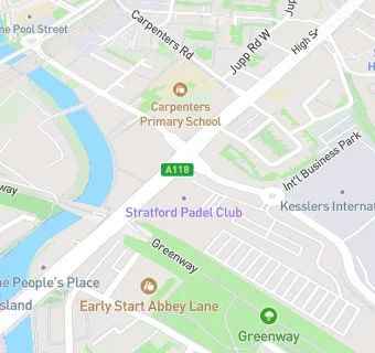 map for Stratford Padel Club