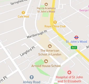 map for The American School in London