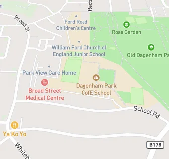 map for Dagenham Park Church of England School