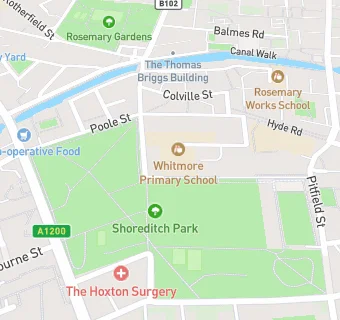 map for Shoreditch Park Primary school