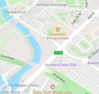 map for Holiday Inn Express London Stratford