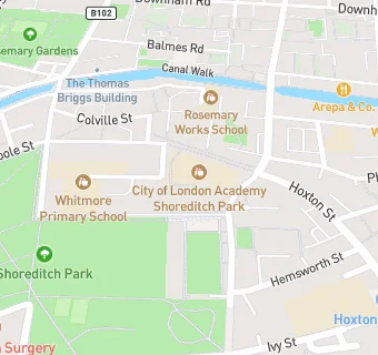 map for Shoreditch Park