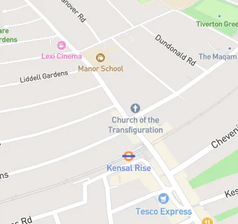 map for Chamberlayne Road Surgery