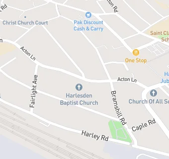 map for Harlesden Baptist Church