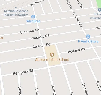 map for Altmore Infant School