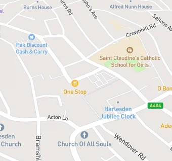 map for Harlesden's Food Bank (Fresh Horizons CNB)