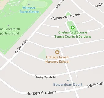 map for College Green School and Services