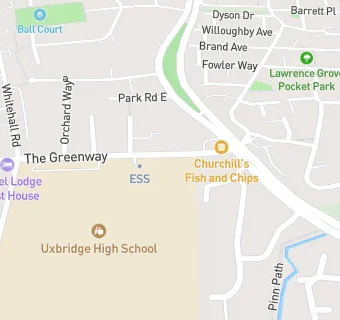 map for Uxbridge High School