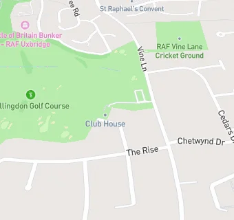 map for Hillingdon Golf Club