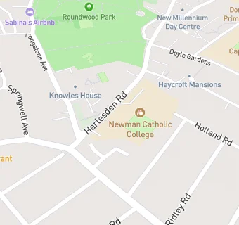 map for Newman Catholic College