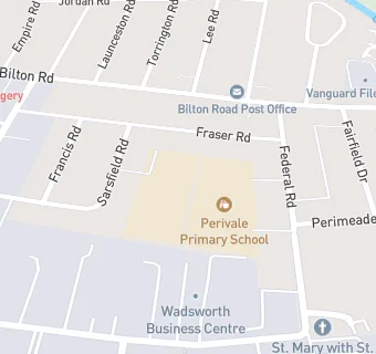 map for Perivale First School