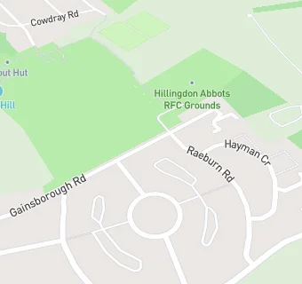 map for Hillingdon Abbots RFC