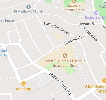 map for Saint Claudine's Catholic School for Girls