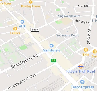 map for Kilburn Dental & Oral Surgery