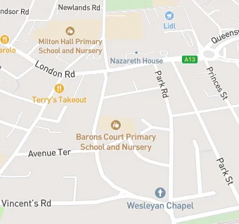 map for Barons Court Primary School and Nursery