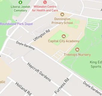 map for Willesden High School