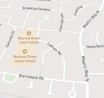 map for Bournes Green Smart Club