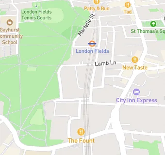 map for London Fields Kitchen