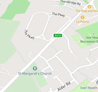 map for Iver Heath Bowls Club