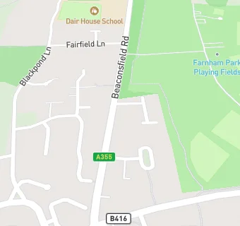 map for Farnham Royal Rugby Club