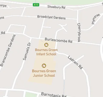 map for Bournes Green Junior School