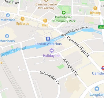 map for Holiday Inn London Camden lock