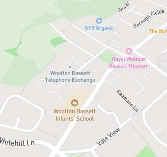 map for Wootton Bassett Infants' School