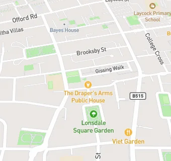 map for The Drapers Arms Public House