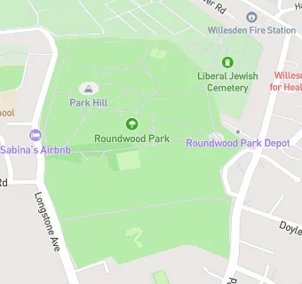 map for Roundwood Park Cafe