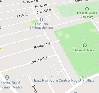 map for East Ham Care Centre