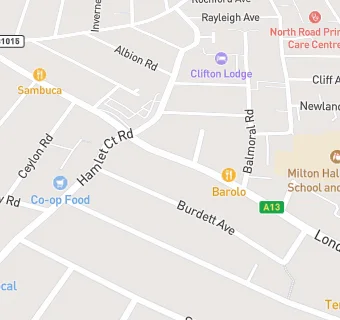 map for Westcliff Dental Practice