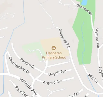 map for Llanharan Primary School